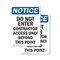 Signmission Do Not Enter Contractor Access OSHA Notice Sign, Vinyl Decal, 7in W x 10in L, 2PK OS-2PACK-NS-D-710-V-11177 - alternate 1